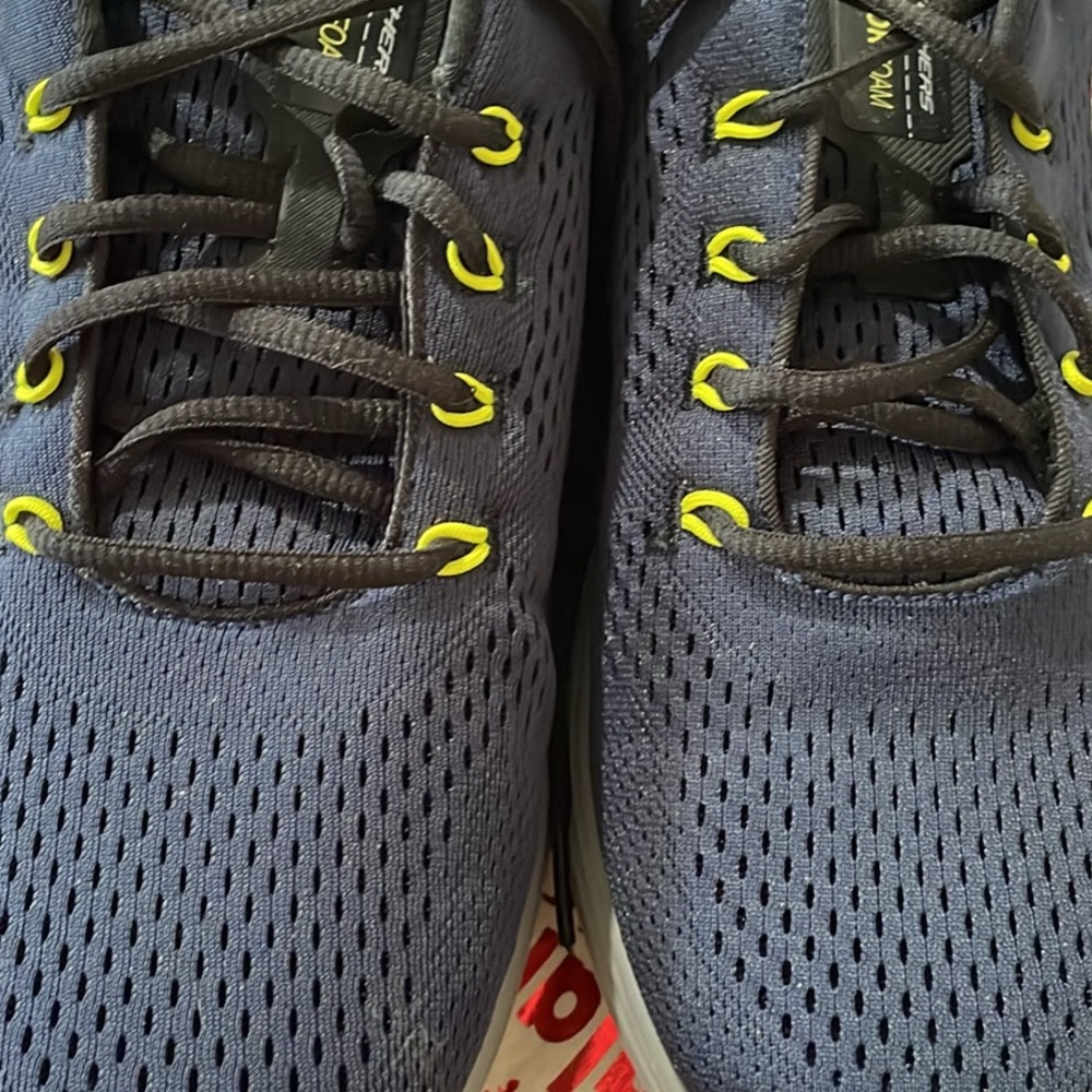 New Skechers Navy and Yellow Air-Cooled Shoes